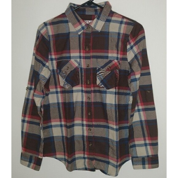 Get Lucky Los Angeles Lightweight Flannel Women's Medium Plaid NEW w/ TAGS - Picture 1 of 5